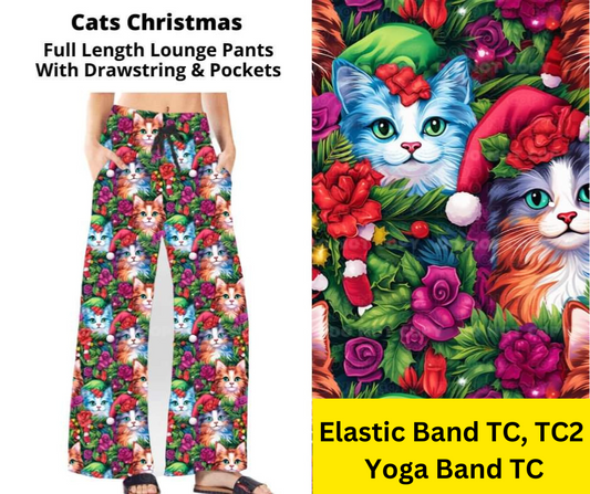 *Clearance* Price Drops in Cart! Cats Christmas Full Length Lounge Pants