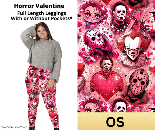 Horror Valentine Full Length Leggings w/ Pockets