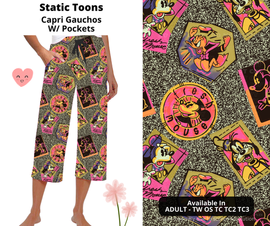 Preorder! Closes 3/3. ETA June. Static Toons Capri Gauchos