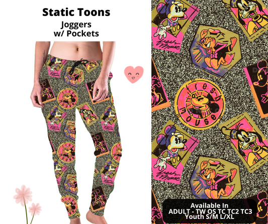 Preorder! Closes 3/3. ETA June. Static Toons Joggers