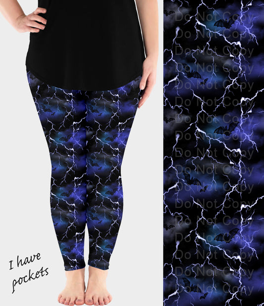 RTS - Storm Bats Leggings w/ Pockets