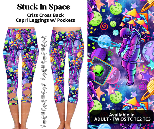 Preorder! Closes 3/27. ETA June. Stuck In Space Criss Cross Capri w/ Pockets