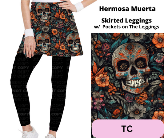 Hermosa Muerta Skirted Full Length Leggings w/ Pockets