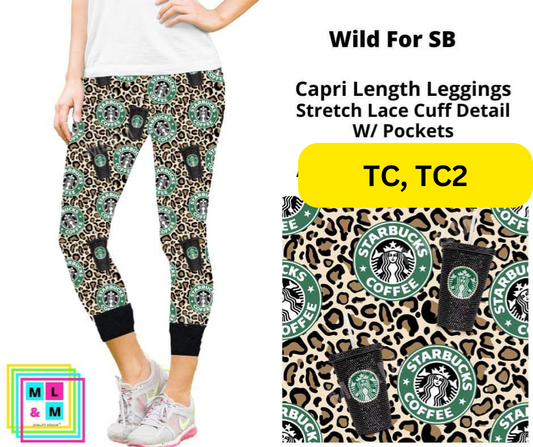 *Clearance* Price Drops in Cart! Wild For SB Lace Cuff Capris w/ Pockets