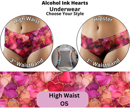 Alcohol Ink Hearts Underwear