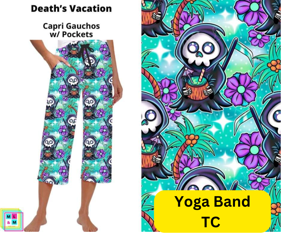 *Clearance* Price Drops in Cart! Death's Vacation Capri Gauchos