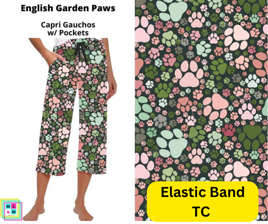 *Clearance* Price Drops in Cart! English Garden Paws Capri Gauchos