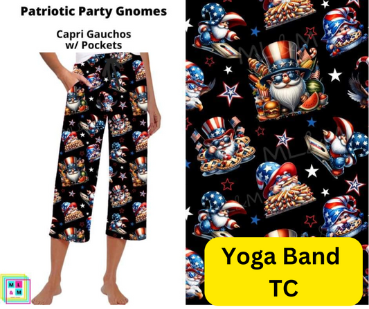 *Clearance* Price Drops in Cart! Patriotic Party Gnomes Capri Gauchos