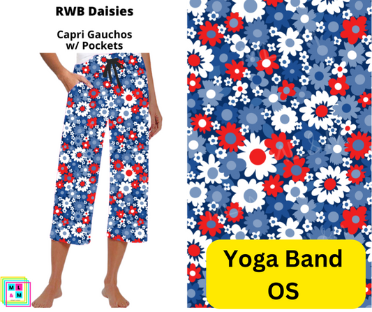 *Clearance* Price Drops in Cart! RWB Daisies Capri Gauchos