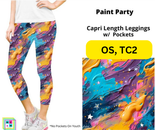 *Clearance* Price Drops in Cart! Paint Party Capri Length w/ Pockets