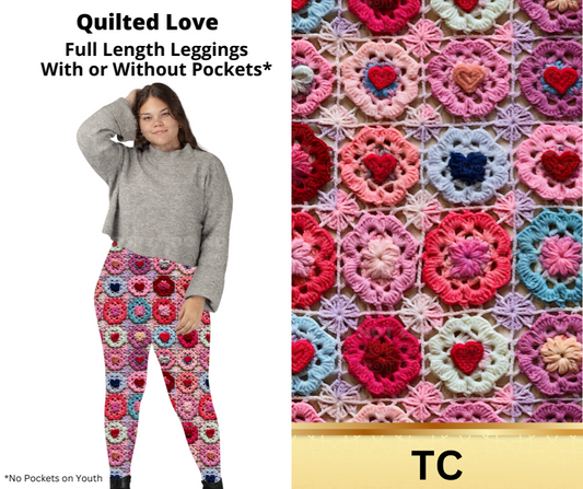 Quilted Love Full Length Leggings w/ Pockets