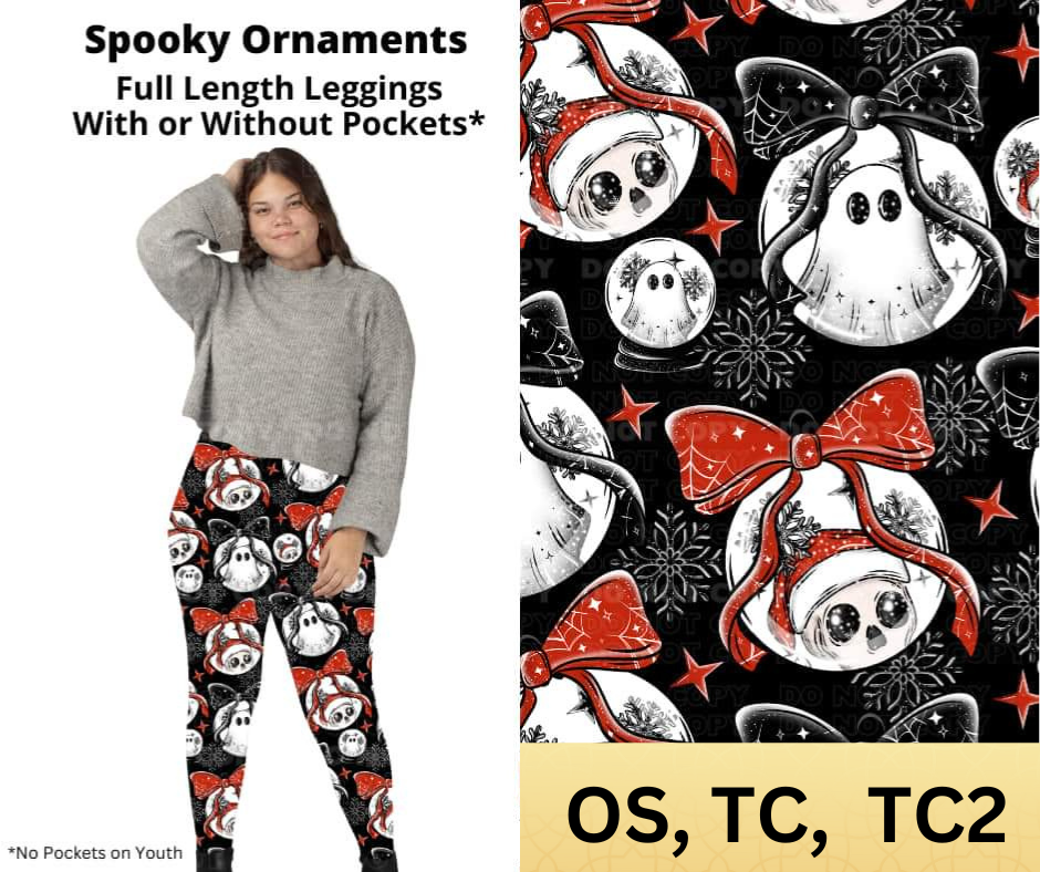 Spooky Ornaments Full Length Leggings w/ Pockets