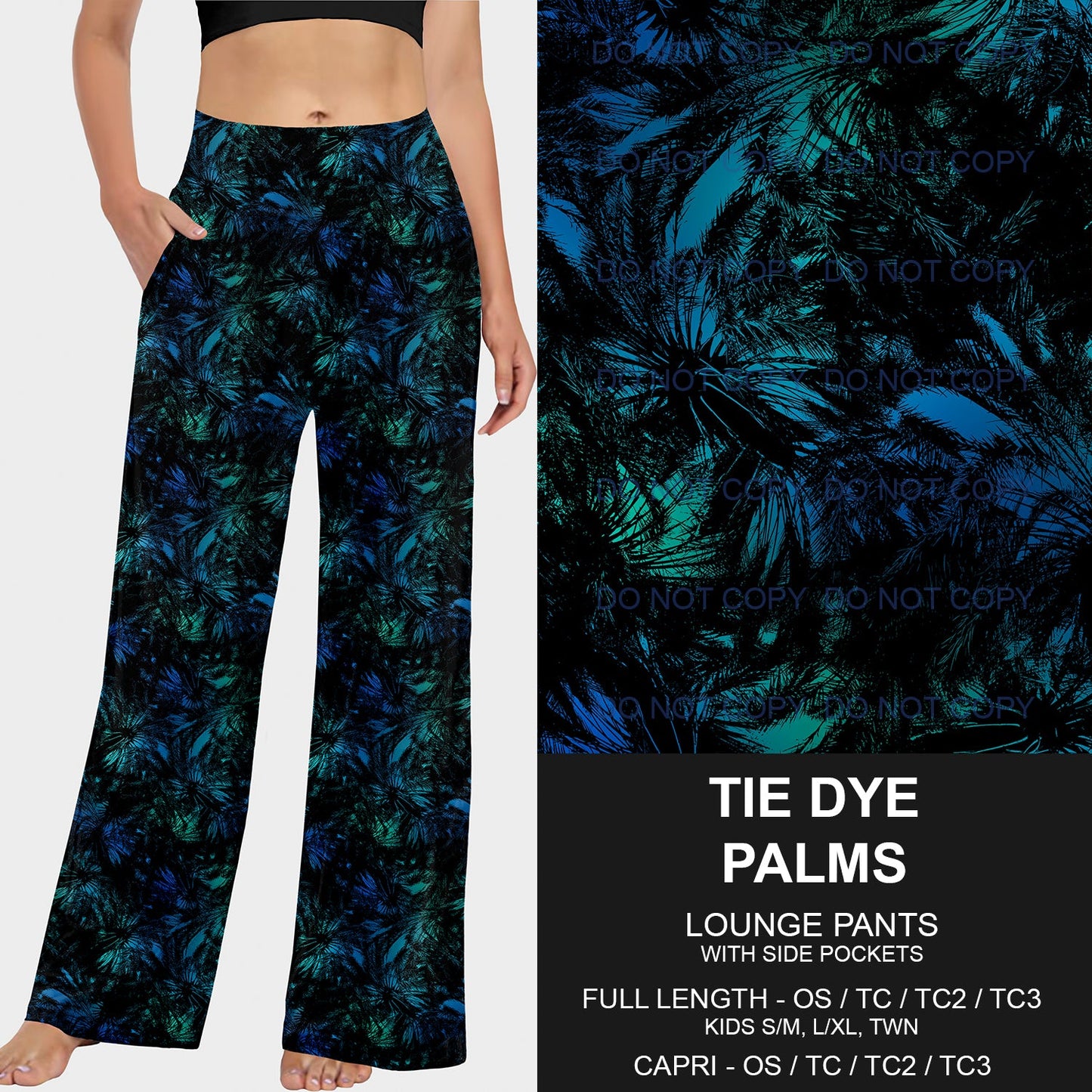 B219 - Preorder Tie Dye Palms Lounge Pants (Closes 3/23. ETA: early June)