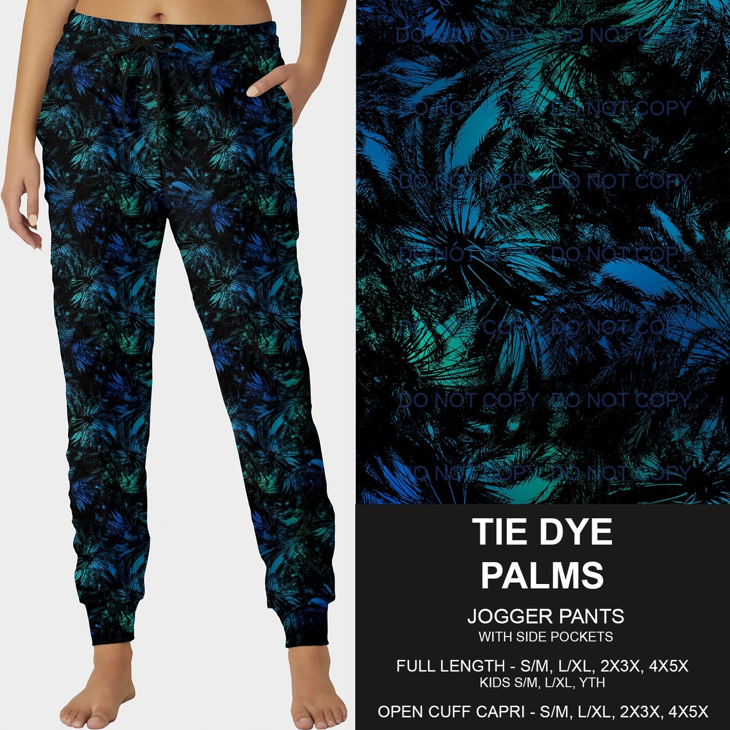 B219- Preorder Tie Dye Palms Joggers (Closes 3/23. ETA: early June)