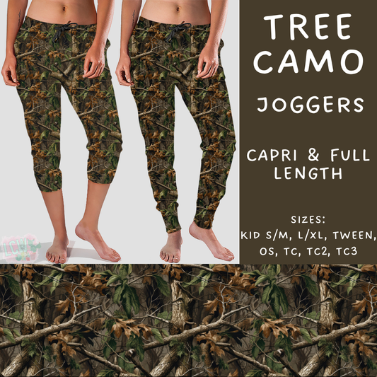 Batch #236 - Fun Run 6 - Closes 11/13 - ETA early Jan - Tree Camo Full and Capri Length Joggers