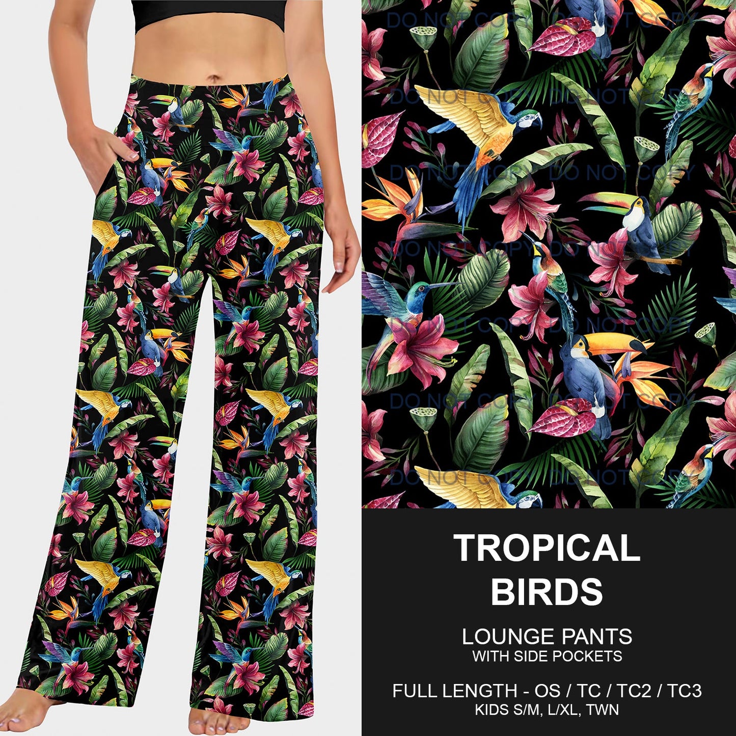 B213 - Preorder Tropical Birds Lounge Pants (Closes 2/16. ETA early May)