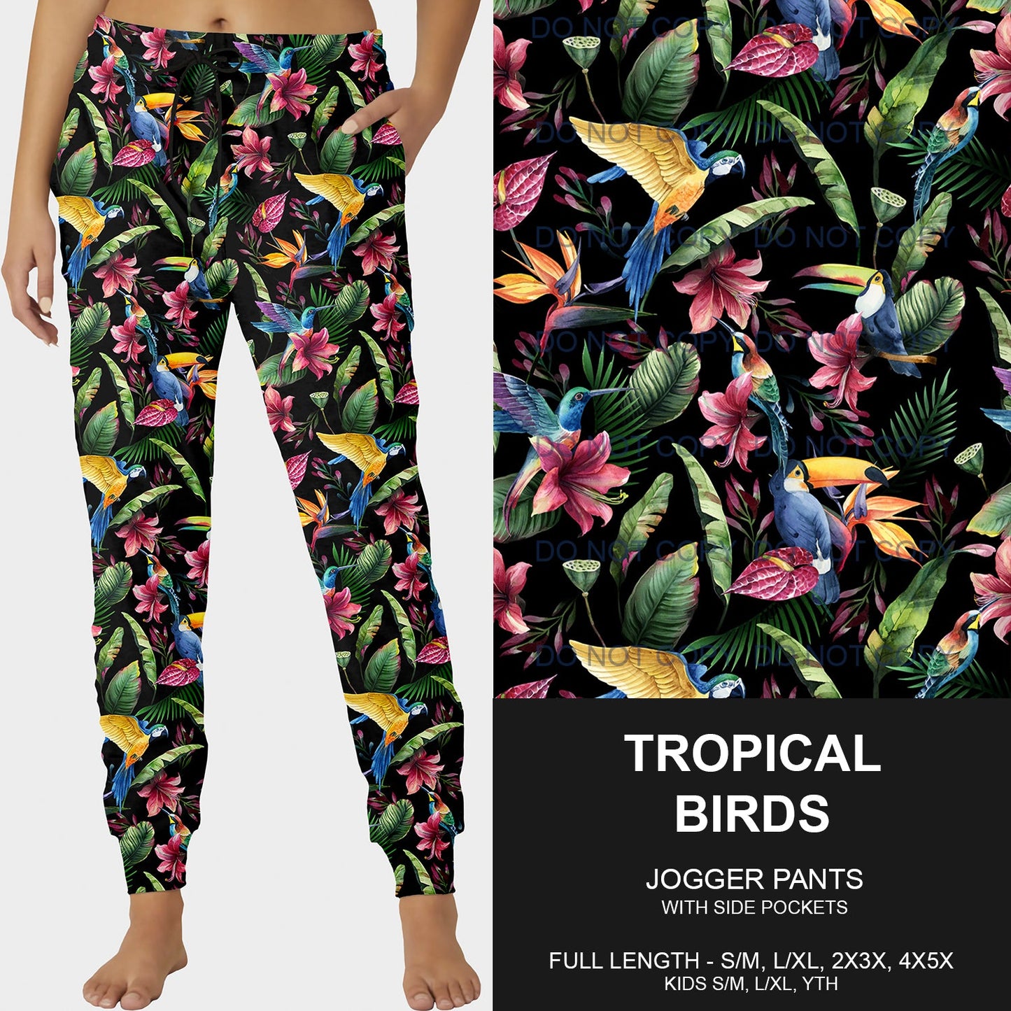 B213 - Preorder Tropical Birds Joggers (Closes 2/16. ETA early May)