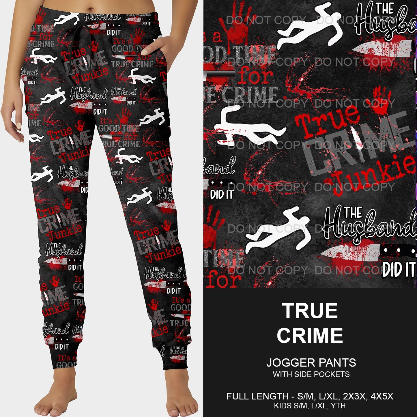 B214 - Preorder True Crime Joggers (Closes 2/23. ETA mid May)