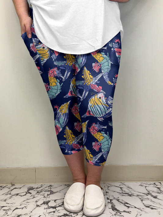 Under The Sea Capri w/ Pockets