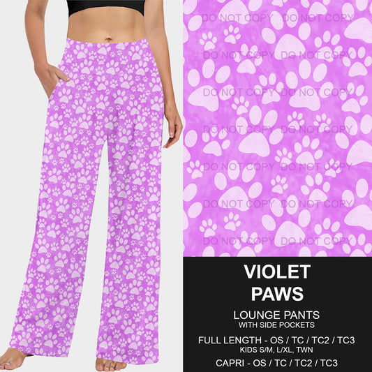 B218 - Preorder Violet Paws Lounge Pants (Closes 3/16. ETA: early June)