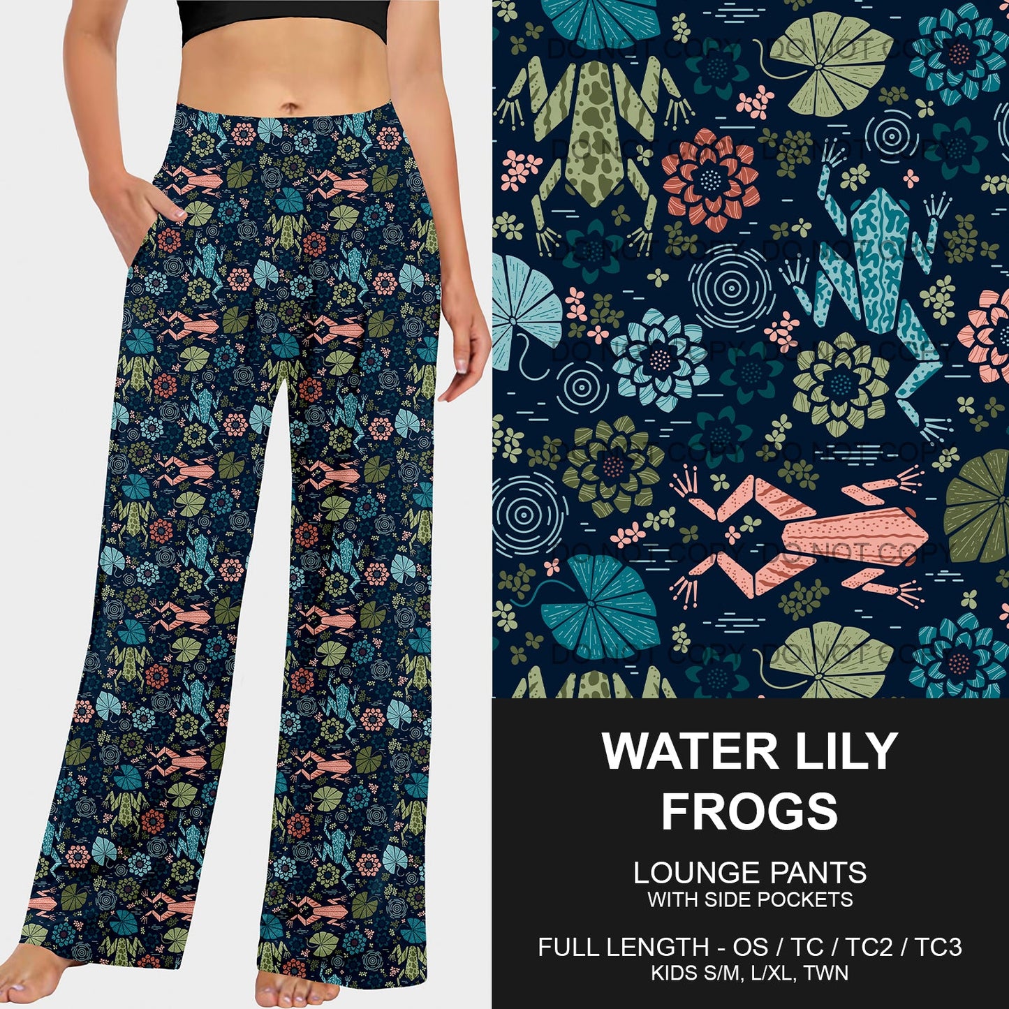 B215 - Preorder Water Lily Frogs Lounge Pants (Closes 3/02. ETA mid May)