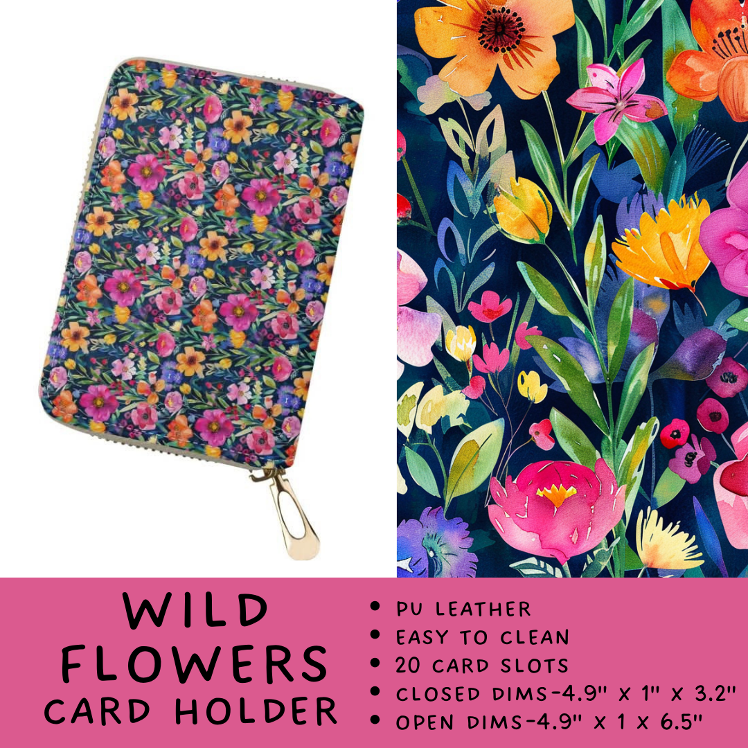 Batch #309 - Card Holders & Mini Backpacks - Closing 3/24 - ETA late May - Wild Flowers Card Holder