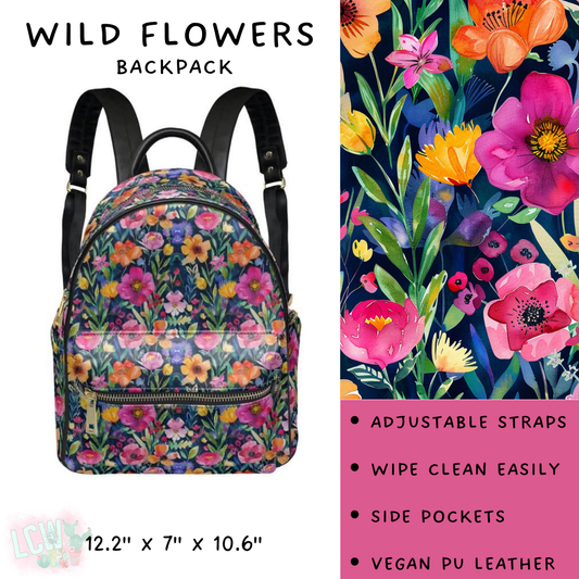 Batch #309 - Card Holders & Mini Backpacks - Closing 3/24 - ETA late May - Wild Flowers Mini Backpack