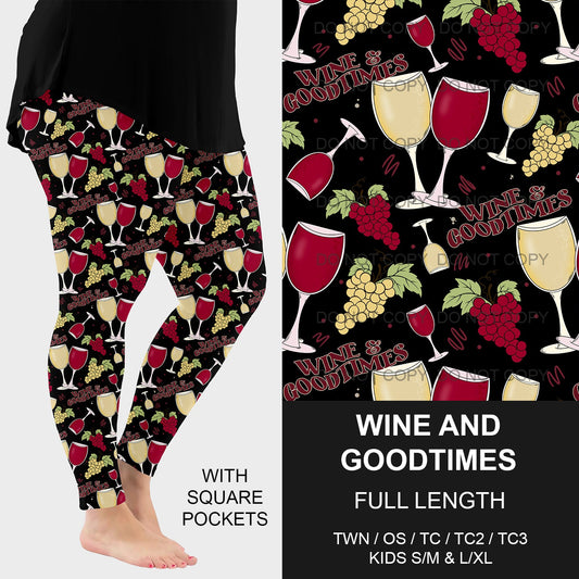 B215 - Preorder Wine and Goodtimes Leggings w/ Pockets (Closes 3/02. ETA mid may)