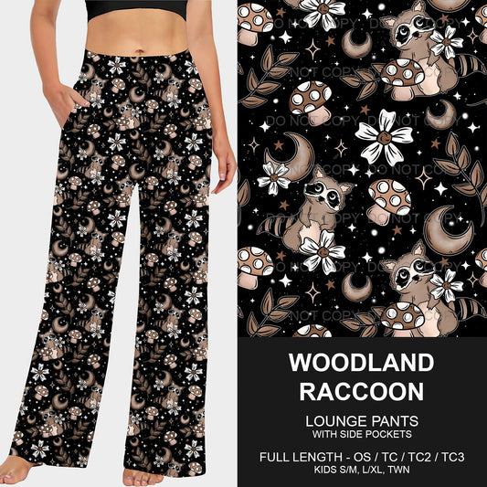 B214 - Preorder Woodland Raccoon Lounge Pants (Closes 2/23. ETA mid May)