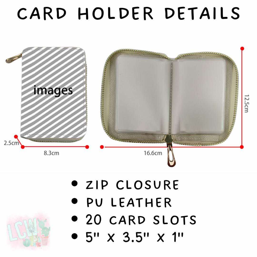 Batch #309 - Card Holders & Mini Backpacks - Closing 3/24 - ETA late May - Pink Anchors Card Holder