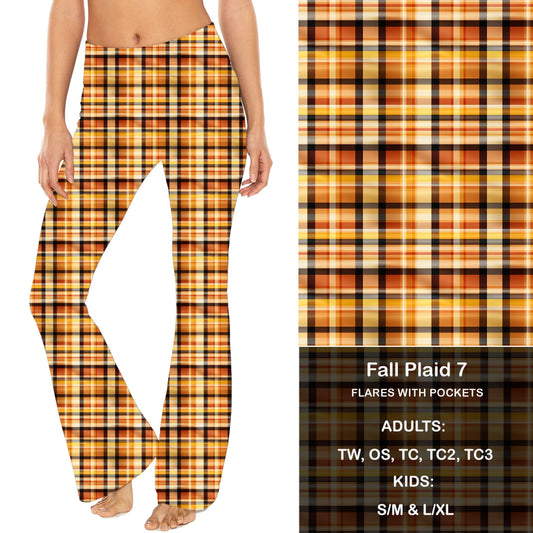 Fall Plaid 7 - Yoga Flares with Pockets