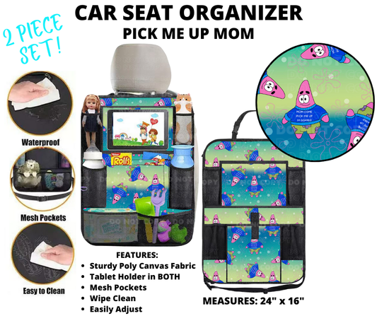 Preorder! Closes 1/2. ETA March. Pick Me Up Mom Car Seat Organizer 2 Piece Set