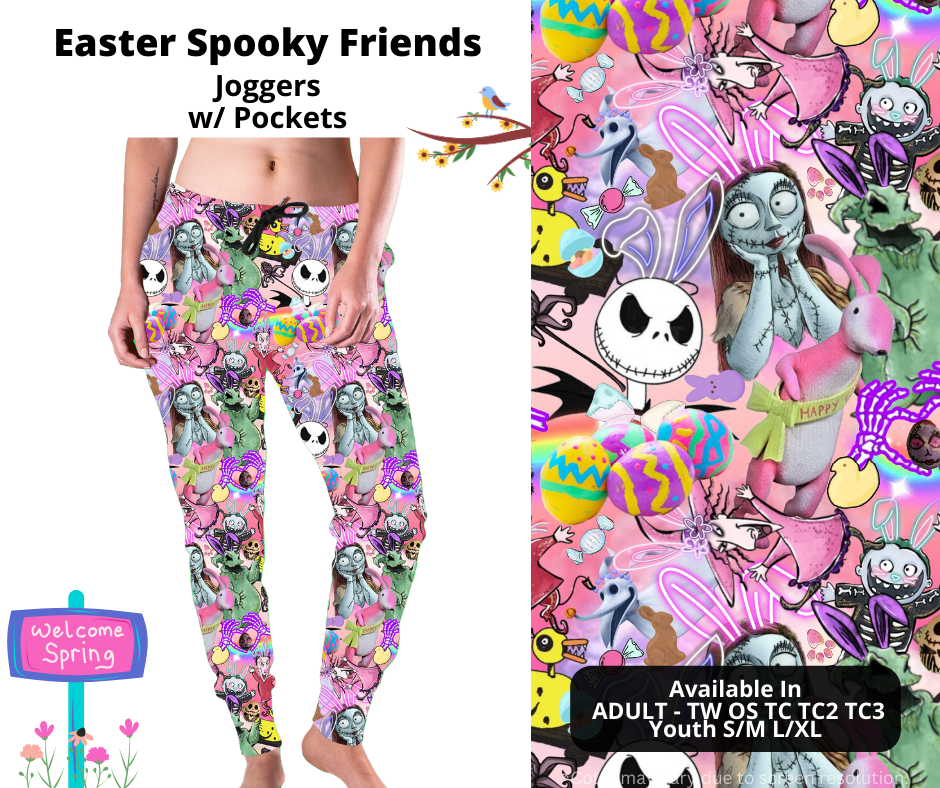 Preorder! Closes 1/22. ETA April. Easter Spooky Friends Joggers