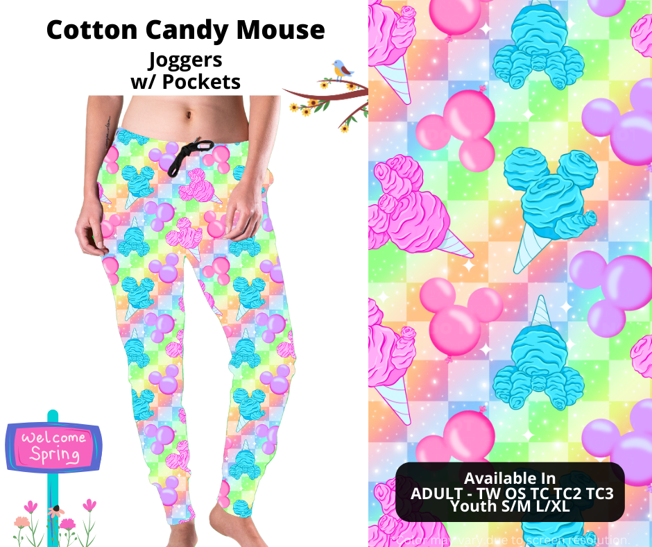 Preorder! Closes 1/27. ETA April. Cotton Candy Mouse Joggers