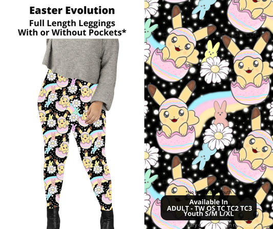 Preorder! Closes 1/22. ETA April. Easter Evolution Full Length Leggings w/wo Pockets