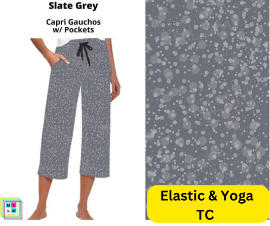 *Clearance* Price Drops in Cart! Slate Grey Capri Gauchos