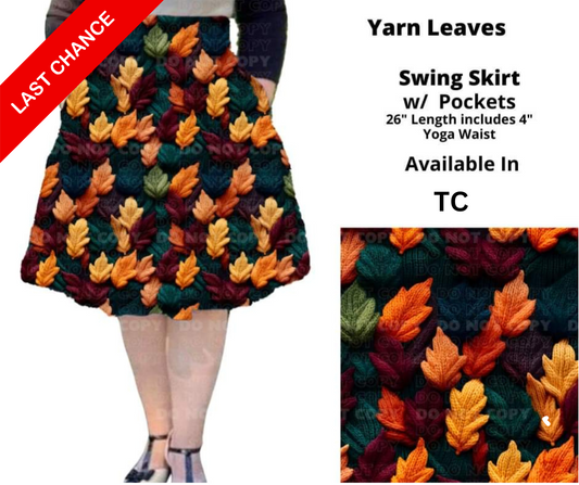 Yarn Leaves Swing Skirt