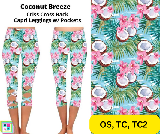 *Clearance* Price Drops in Cart! Coconut Breeze Criss Cross Capri w/ Pockets