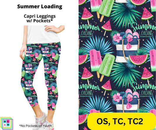 *Clearance* Price Drops in Cart! Summer Loading Capri Length Leggings w/ Pockets