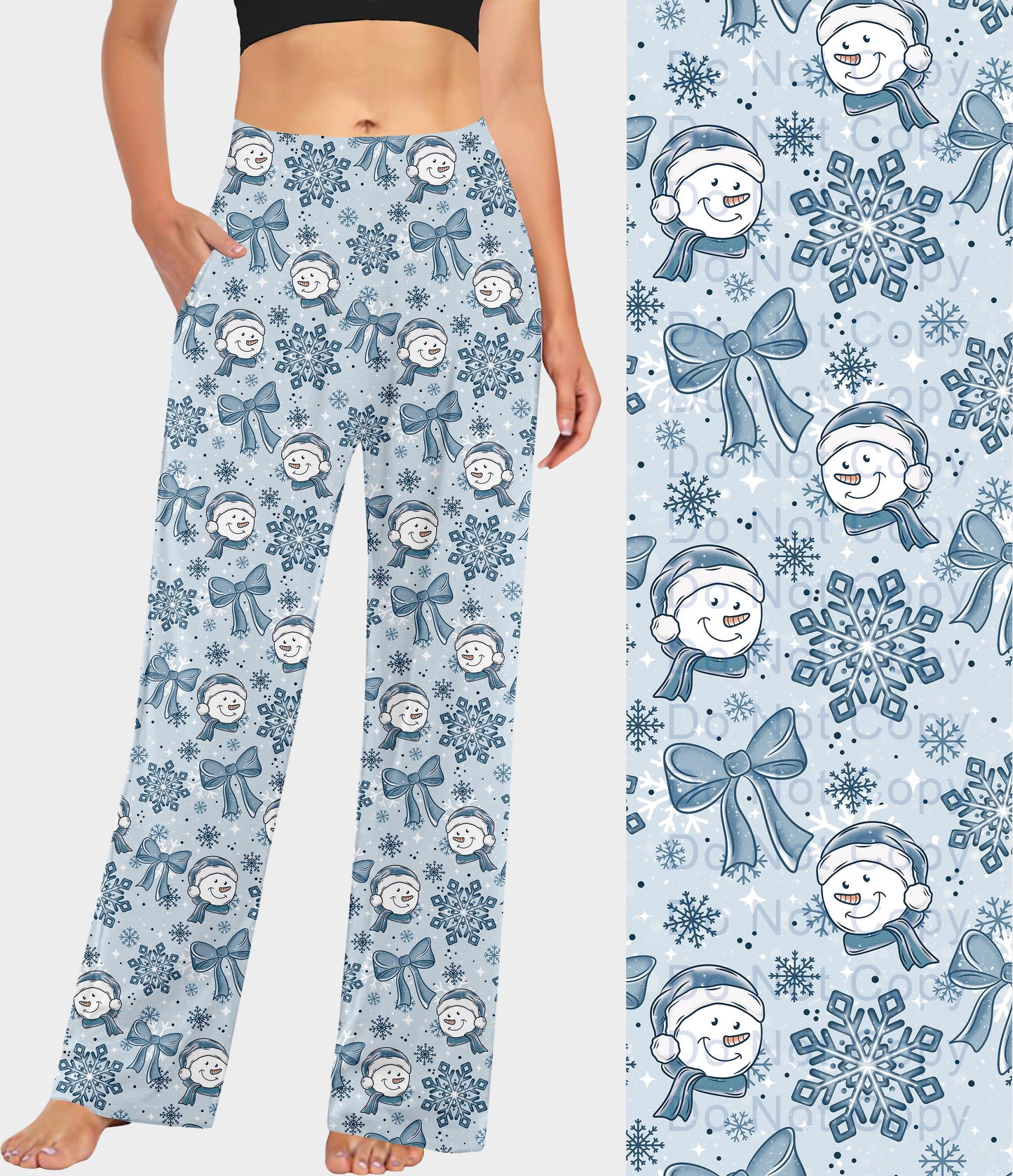 RTS - Snowman Bows Lounge Pants