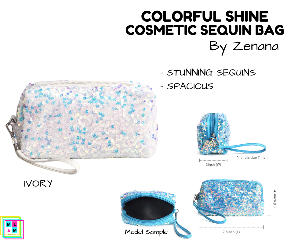 Colorful Shine Cosmetic Sequin Bag - Multiple Colors