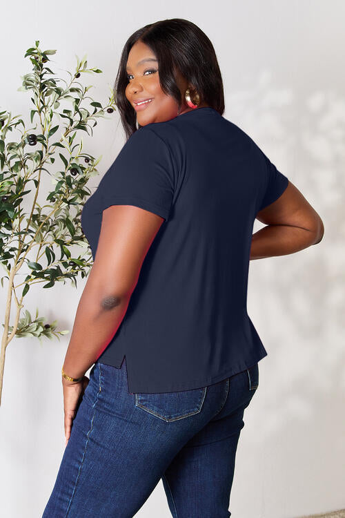 Basic Bae Full Size Round Neck Short Sleeve T-Shirt - Alonna's Legging Land