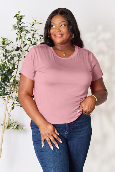 Basic Bae Full Size Round Neck Short Sleeve T-Shirt - Alonna's Legging Land