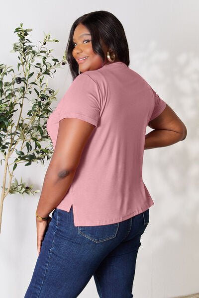 Basic Bae Full Size Round Neck Short Sleeve T-Shirt - Alonna's Legging Land